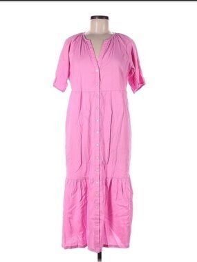 Pink Cotton Maxi Dress | Loft Petite